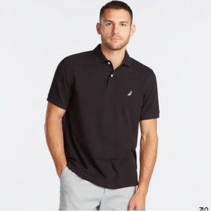 Men’s Nautica Black Slim Fit Deck Polo Size Small